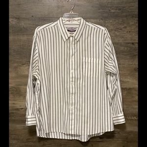 Menβs Big 18.5-35 Vito Rufolo Grey Stripe Shirt